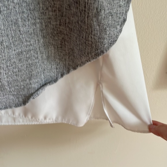 41 Hawthorn StitchFix Gray White Mixed Material Sleeveless Blouse, Size Small - Picture 8 of 8